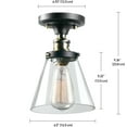 thumbnail image 4 of Globe Electric Industrialist 1-Light Dark Bronze Flush Mount Ceiling Light, 4 of 8