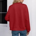thumbnail image 4 of Women's Casual Jacket Lightweight Baseball Style Outerwear for Daily Wear Spring Autumn Comfort Women's Bomber Jacket Casual Coat, 4 of 6
