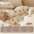 thumbnail image 5 of JOLUSERE 3-Piece Brown Bear White Comforter Full Set,Soft Aesthetic Microfibre Quilt Bedding Set for Kids Adults, 5 of 8