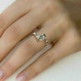 thumbnail image 2 of 2Ct Round Cut Lab Created Diamond Solitaire Women's Bypass Engagement Ring 14k White Gold Plated, 2 of 4
