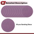 thumbnail image 4 of Unique Bargains 50 Pcs Car Wood Sanding Discs Smoothing Hook & Loop Sandpaper for Woodworking, Automotive Refinishing 0.98" 320 Grit Purple Aluminum Oxide, 4 of 6