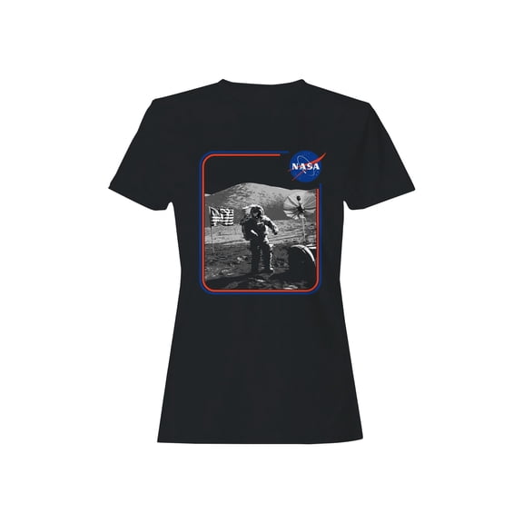 Officially Licensed Nasa Moon Landing Commemorative Design Women's T-shirt