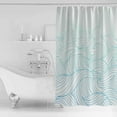thumbnail image 4 of Small Stall Shower Curtain 36x78 Inch Narrow Half Size Coastal Ocean Bath Curtains Bathroom Decor Modern Minimalist Sea Waves Striped Art Waterproof Fabric Shower Curtain Set with Hooks 36 Inch, 4 of 6