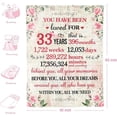thumbnail image 6 of 33rd Birthday Gifts for Women Happy 33rd Birthday Gifts for Her 33 Year Old Birthday Gifts for Women 33rd Birthday Decorations for Women Bestie Wife Sister Mom Friends 33rd Birthday Blanket 50x60, 6 of 6