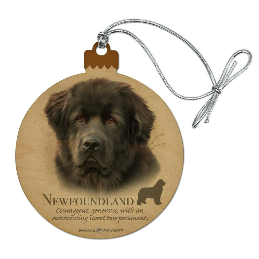 Newfoundland Dog Breed Wood Christmas Tree Holiday Ornament Walmart