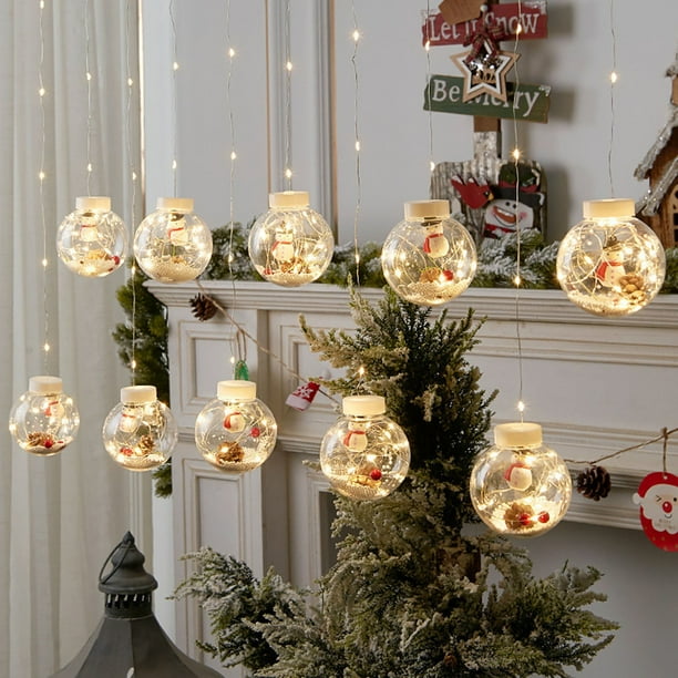 Amzcrzy Electrónica para hombres Organizador de electrónica Cámara digital Luces LED de estrellas navideñas, decoraciones navideñas, guirnaldas de luces LED para cortinas, decoración navideña para el