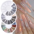 thumbnail image 4 of HomelyJoy Nail Gems and Charms 12 Grid Wheel Disc Nail Rhinestones 3D Nail Charms Acrylic Nail Art Supplies Accessories for DIY Manicure Resin Craft Body Art Makeup 1 pc, 4 of 8
