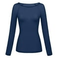 thumbnail image 1 of Blusa de malla transparente de manga larga para mujer: moldea los brazos sin costuras, elegante top a rayas para uso informal/vacaciones, tallas S-XXL, 1 of 3