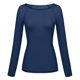 thumbnail image 1 of Blusa de malla transparente de manga larga para mujer: moldea los brazos sin costuras, elegante top a rayas para uso informal/vacaciones, tallas S-XXL, 1 of 3