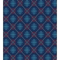 thumbnail image 3 of Nordic Duvet Cover Set King Size, Checkered Pattern with Vintage Snowflake Motifs Norwegian Traditional Xmas, Decorative 3 Piece Bedding Set with 2 Pillow Shams, Blue Beige Scarlet, by Ambesonne, 3 of 3