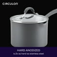 thumbnail image 6 of Circulon 3 Qt Radiance Hard-Anodized Nonstick Straining Saucepan, Gray, 6 of 11