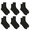 Black, variant on Fruit of the Loom All Day Comfort Mid Crew socks for Women, Black, sizes 4-10 (6-pack)