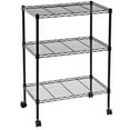 thumbnail image 4 of SalonMore 3 Tier Heavy Duty Wire Shelving Unit Rack Rolling Cart w/Casters Shelf Organizer On Wheels, 4 of 4