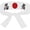 white-Ninja, variant on Japanese Ninja Style Tie Headband Bandana, Black Warrior Print Polyester Head Wrap for Sports Themed Events