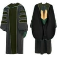thumbnail image 2 of Misscom Unisex Deluxe Doctoral Graduation Gown Tam Hood with Gold Piping Doctoral Regalia, 2 of 6