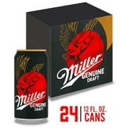 Angle View: Miller Genuine Draft Beer, American Lager, 24 Pack, 12 fl. oz. Cans, 4.6% ABV