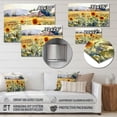 thumbnail image 4 of Designart "A Golden Sunflower on the Farm II" Floral Metal Art Living Room, 4 of 5