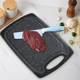 thumbnail image 6 of Plastic Cutting Boards for Kitchen, Dishwasher Safe, Extra Large Meat Cutting Board with Grooves, Non-Slip Handle with Grinding Area for Safe Use Akmoler | Black, 6 of 9