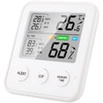 thumbnail image 1 of Shisuyan Digital Hygrometer Thermometer White 1Pack 3.5X3.3X0.8In, 1 of 8