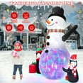 thumbnail image 3 of IZNEN 6FT Christmas Snowman Inflatables,Outdoor Snowman Decor with Penguins & Gift Boxes,Xmas Blow Up Yard Inflatables for Party Indoor Garden Lawn Decor, 3 of 7