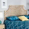 thumbnail image 5 of BAXTON STUDIO JAYLIAH MODERN BOHEMIAN NATURAL BROWN RATTAN QUEEN SIZE STANDALONE HEADBOARD, 5 of 7