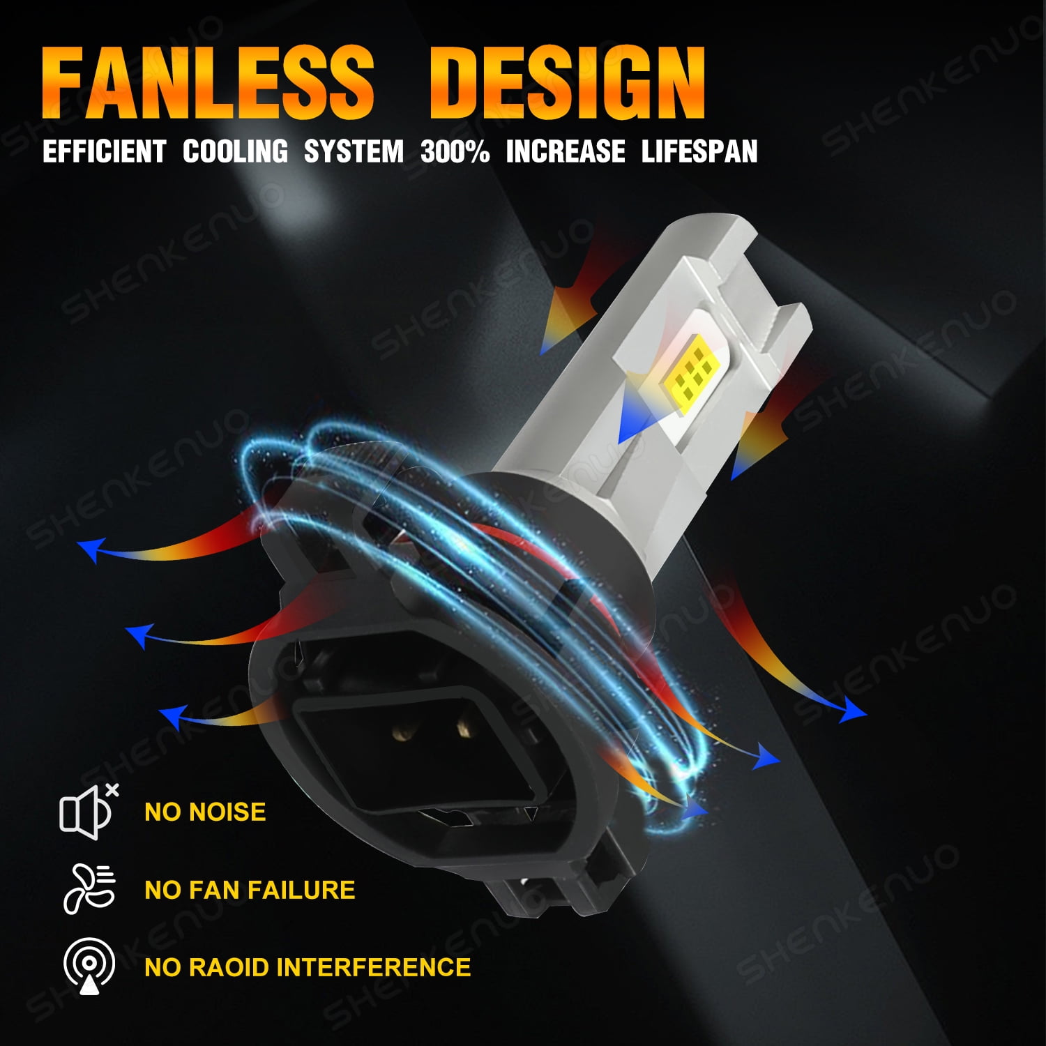 Fits 2014-2015 Jeep Cherokee LED Headlight Bulbs 9012 High Low Beam 2504 Fog Light Kit 4pcs