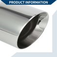 thumbnail image 6 of Unique Bargains 1 Set Slant Exhaust Tip 2.5" Inlet 4.1" Outlet Stainless Steel Silver Tone Clamp, 6 of 8