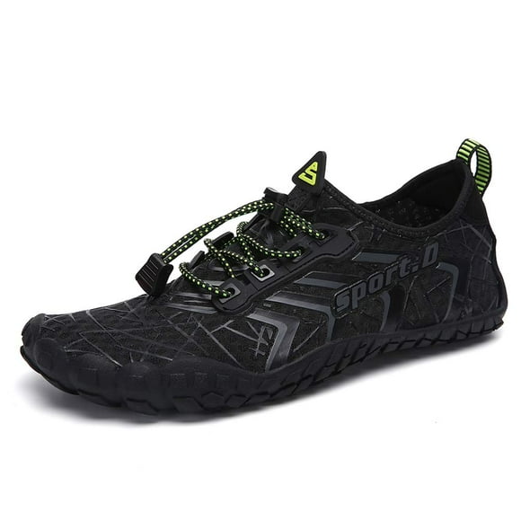 UBFEN Chaussures d'Eau pour Hommes et Femmes Séchage Rapide Extérieur Plage Aqua Randonnée Espadrilles Noir 13 Femmes/11 Hommes