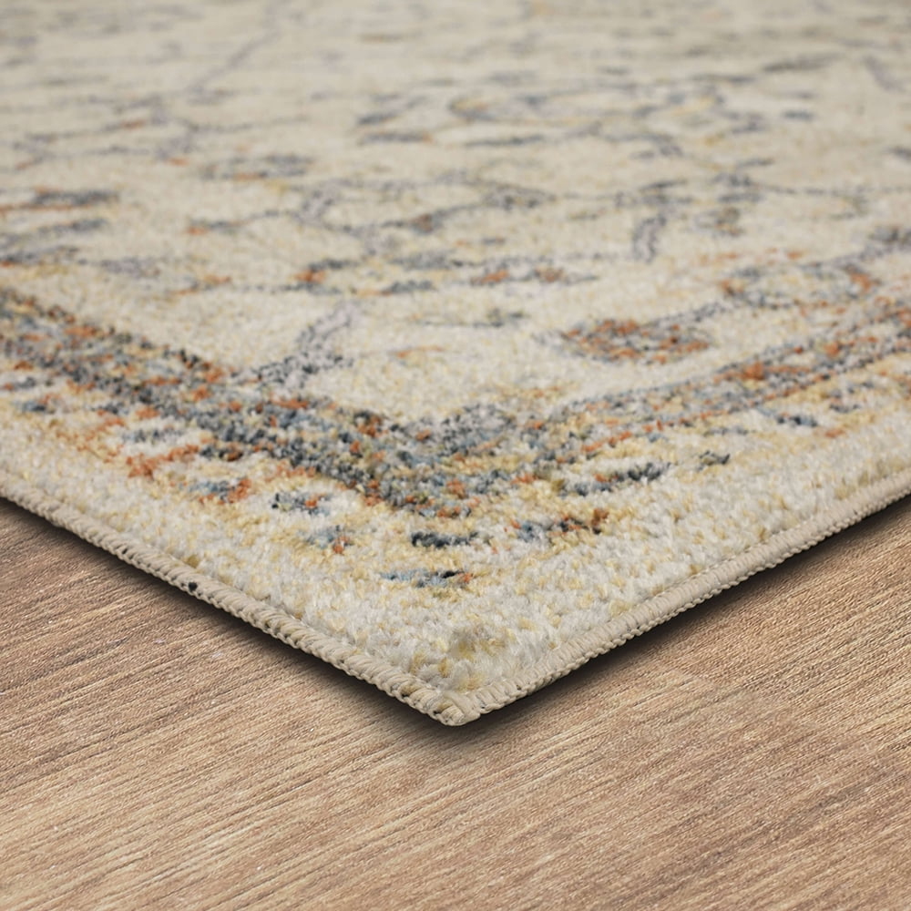 Mohawk Home Arete Floral Indoor Polyester Runner Rug, Cream, 2' x 8'