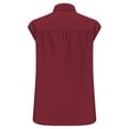 thumbnail image 3 of Camisas de Manga Larga para las Mujeres de Ajuste Suelto de las Mujeres de Algodón de Lino Blusa Casual Cuello en V, Poliéster, 3 of 8