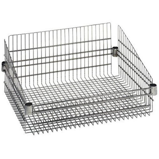 Wire Shelving Chrome Post Basket - 18 x 24 in.