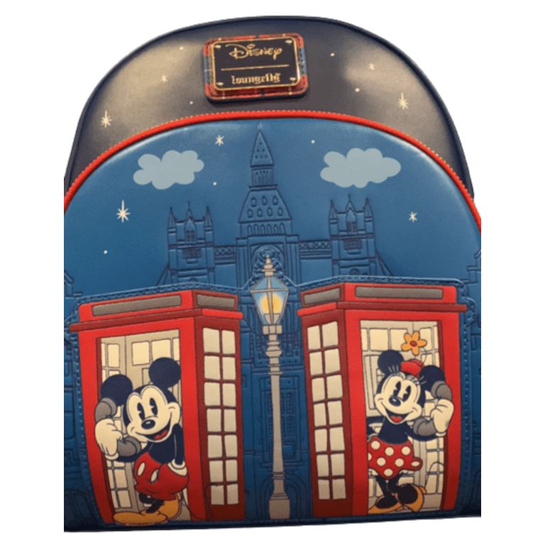 ☆Loungefly☆ディズニーランドホテル ミキミニバックパック Disney Parks Epcot UK London Mickey Minnie Loungefly Mini