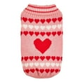 thumbnail image 4 of Brand Clearance!!Valentine's Day Pet Sweater Heart-Shaped Winter Warm Puppy Dog Coat Love Heart Pink Vest Winter Warm Knit Clothes for Dog Cats Holiday Valentine's Day Dress, 4 of 6