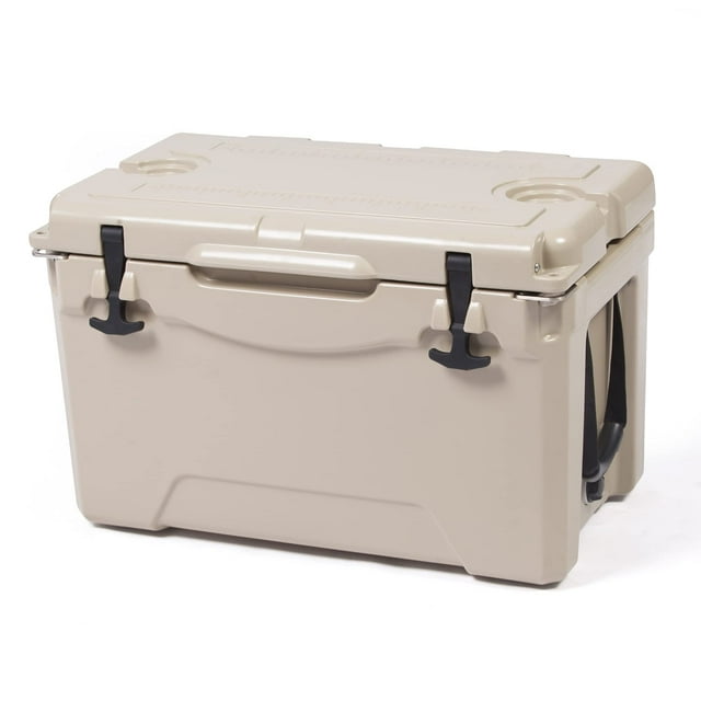 Portable 50 Quart Ice Chest and Coolers, Camping Coolers with Heavy
