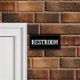 thumbnail image 6 of BTFSigns 6 x 12 inch Restroom in Rust-Free Aluminum, Metal Signs for Door, Black and White, Rounded Corners, Durable, Long Lasting, 6 of 7