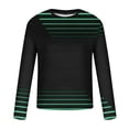thumbnail image 4 of Blusas y camisas de manga larga con cuello redondo para hombre, blusa informal de manga larga con cuello redondo y estampado de rayas, blusa de poliéster para hombre, 4 of 4