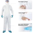 thumbnail image 2 of Chdz Overol de protección desechable Traje de materiales peligrosos, Overoles de pintores de servicio pesado Trajes de materiales peligrosos White-SF material XXL Kuyhfg Bienvenido a Kuyhfg, 2 of 4