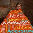 thumbnail image 5 of Custom Name Blanket for Kids Adults Personalized Blanket with Name Flannel Blanket Customized Name Blanket for Birthday Valentines Christmas Day (30x40, Pink), 5 of 6