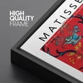 thumbnail image 4 of PixonSign Framed Canvas Print Wall Art Henri Matisse The Red Flower Room Nature Wilderness Illustrations Fine Art Rustic Scenic Relax/Calm Colorful for Living Room, Bedroom, Office - 24"x36" Black, 4 of 5