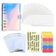 thumbnail image 1 of Carpeta para cuaderno DIY, pegatinas, sobres para efectivo, bolsa con cremallera, carpeta de , bolsillos para carpeta de presupuesto, BLESIY cuaderno de facturas, 1 of 8