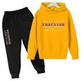 thumbnail image 1 of Trapstar Ensembles de Chandails à Capuchon pour Enfants Manches Longues Chandails Graphiques pour Garçons Filles Chandails Amples de Rue Trapstar Chandails + Pantalons de Survêtement Ensemble de 2 Chandails Classiques (Jaune, 140), 1 of 4