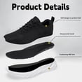 thumbnail image 3 of CZV Women's Breathable Mesh Walking Shoes, Lightweight Casual Sneakers, Comfortable Running Shoes for Gym, Work, Daily Wear and Travel.White&black&black, 3 of 8