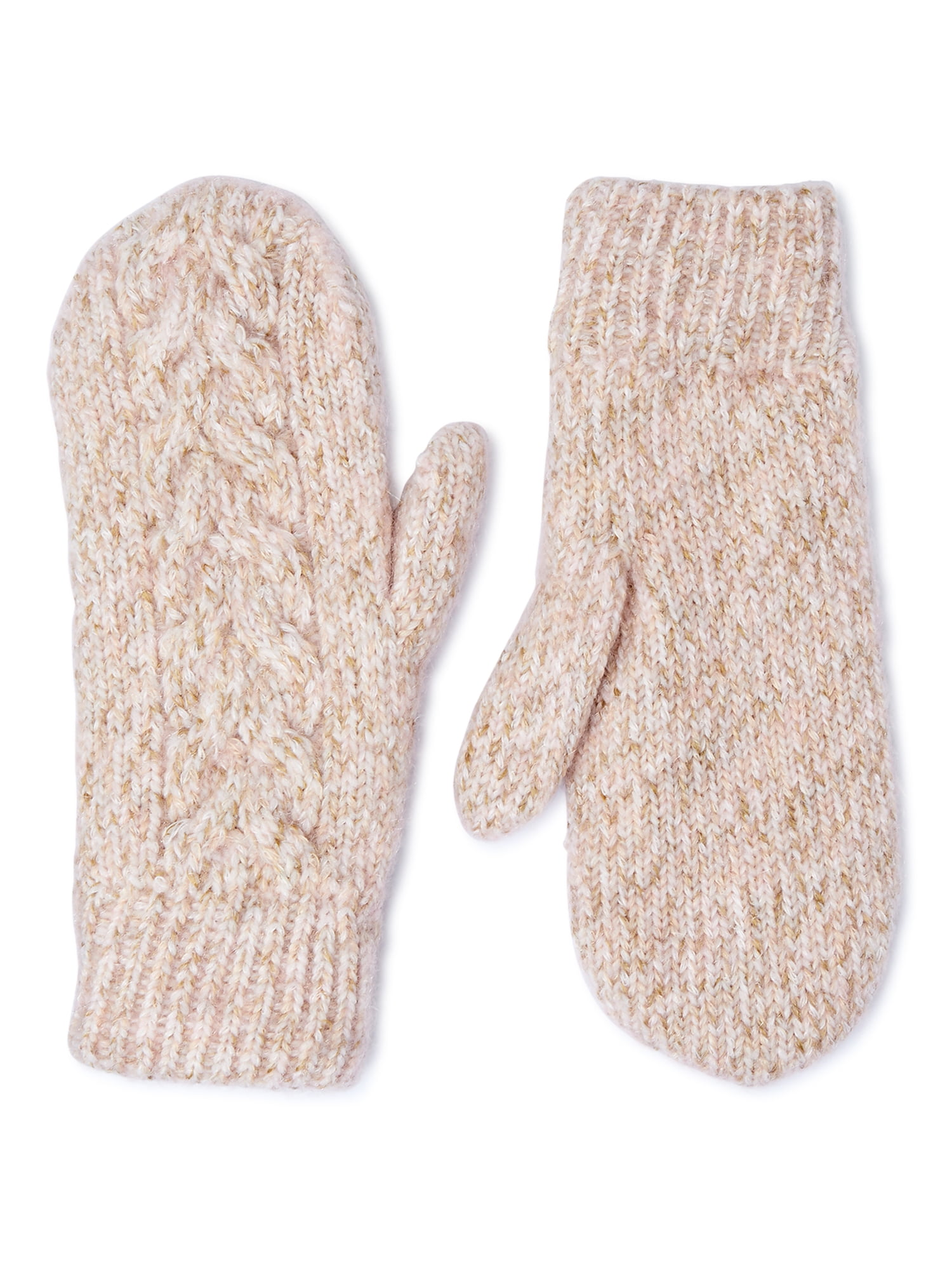 Time and Tru Women's Cable Knit Mittens