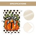 thumbnail image 6 of Fall Monogram Letter T House Flag Polka Dot Pumpkin 28x40 Inch Double Sided Outside, Small Burlap Family Last Name Initial Yard Decoration, 6 of 6