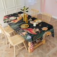 thumbnail image 3 of Red Mushroom Frog Black Pattern Rectangle Tablecloth 60"x102",Waterproof Polyester Rectangle Table Cloth, Wipeable Spillproof Polyester Tablecloth for Dining, Camping, Indoor and Outdoor, 3 of 6
