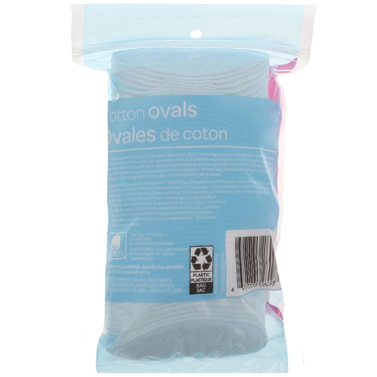 Equate Beauty Premium Cotton Ovals, 50 pack