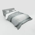 thumbnail image 2 of Ambesonne Damask Bedding Set 4 Pcs, Baroque Damask Curves, Queen, Grey Pale Grey, 2 of 2