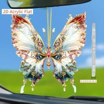 Butterfly Hanging Ornament Decor - 2D Flat Design With Hyperlink Image, Ideal For Home, Office, Bedroom, Living Room Decoration