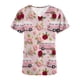 thumbnail image 4 of Fiudx Ofertas Del Día Blusa de Lactancia con Bolsillos y Manga Corta con Cuello En V y Estampado En Barbacoa para Mujer, 4 of 5