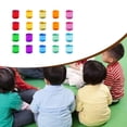 thumbnail image 6 of 20 Pieces Stacking Blocks Set Acrylic Rainbow Gem Cubes Bright Colors for Kids Preschool Learning Fun, 6 of 9